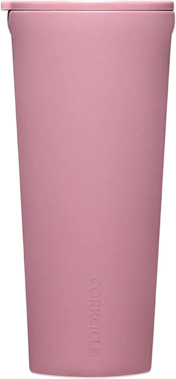 Corkcicle Classic Tumbler - Keeps Drinks Cold for 9 Hours & Hot for 3 - Triple-Insulated Stainless Steel - Holiday Tumbler Gift - 24 oz - Desert Rose