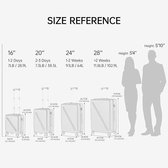 MILADA Underseat Carry On Luggage
