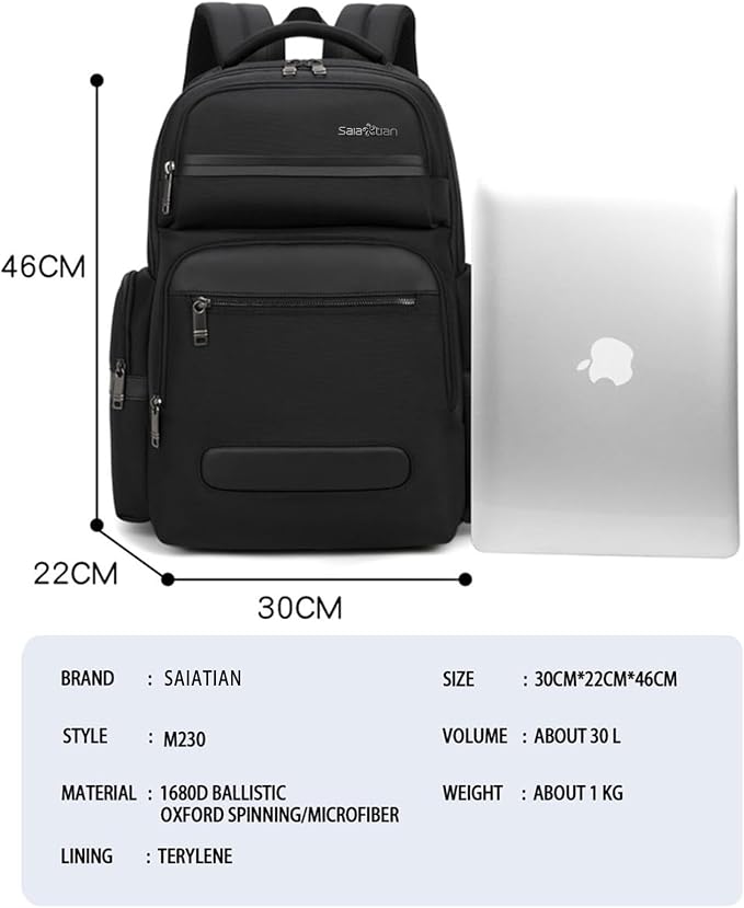 Professional Business Backpack for Men, 15.6inch Laptop Compartment