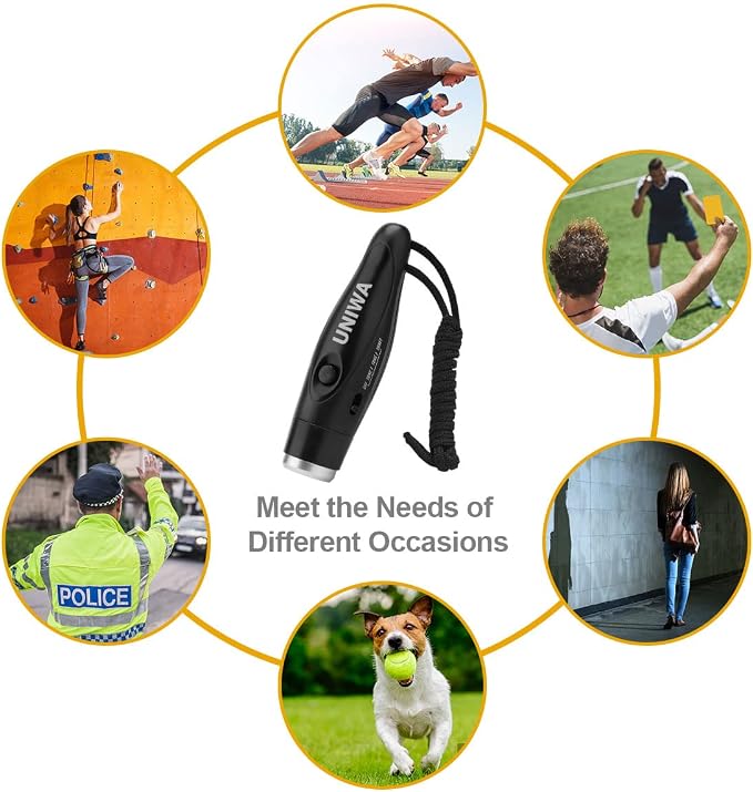 UNIWA Electronic Whistle, 4 Pack Handheld Electronic Whistles Electric Whistle