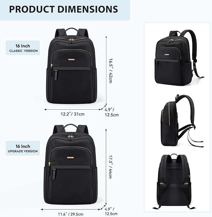 Hiking Travel Backpack for Women Casual Business Weekender Multilayer Laptop Bag