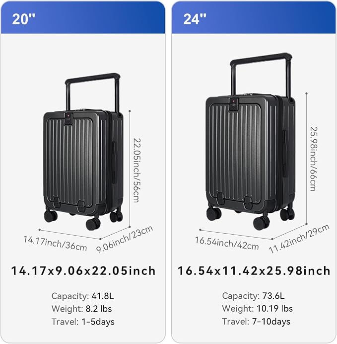 SOKOK Front Pocket Luggage Carry On