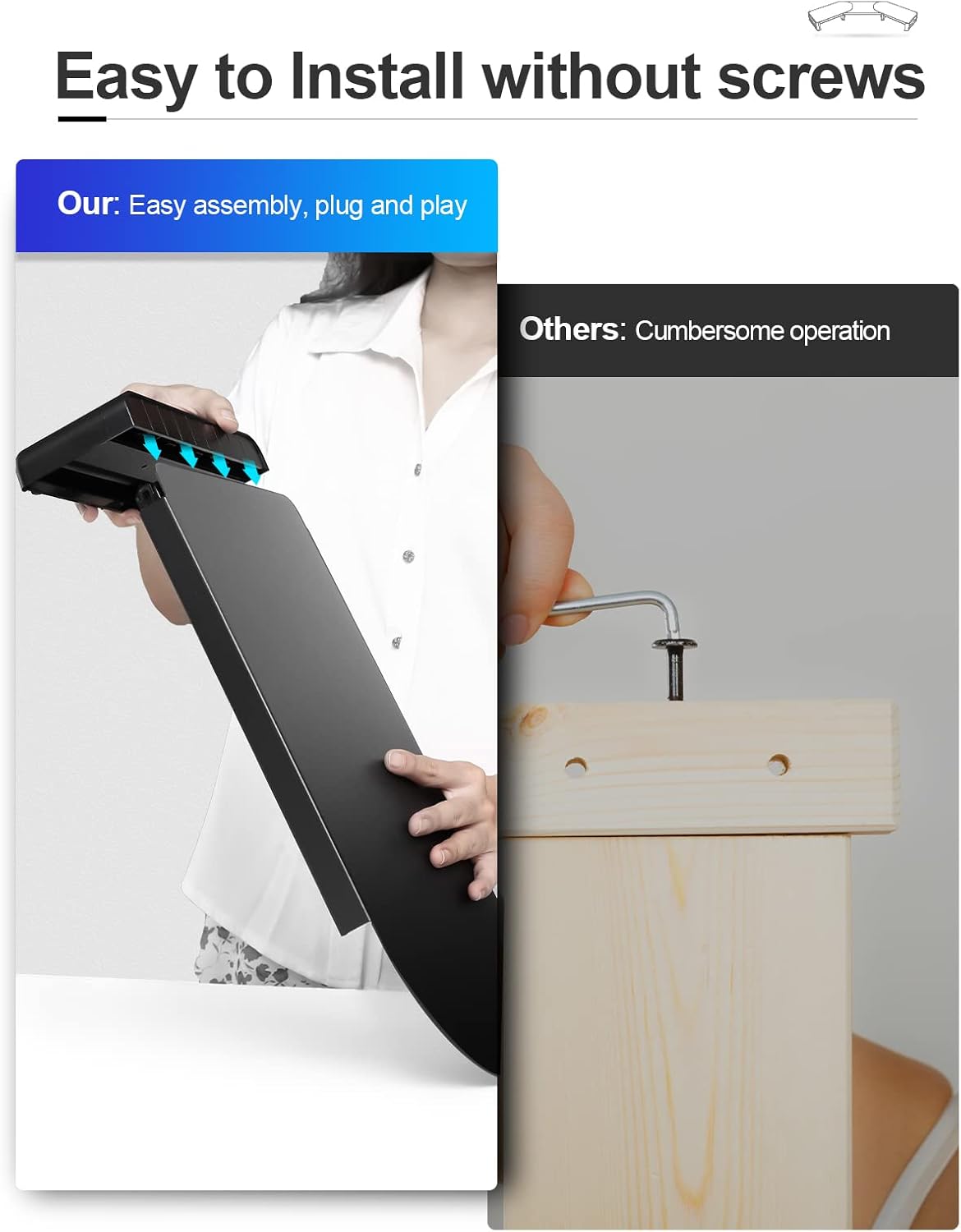 Monitor Stand with Wireless Charging and 4 USB Ports, Steel Monitor Stands for 3 Monitors, Metal Computer Stand Riser for Desk, Office, Laptop, PC up to 32 Inches (Black)