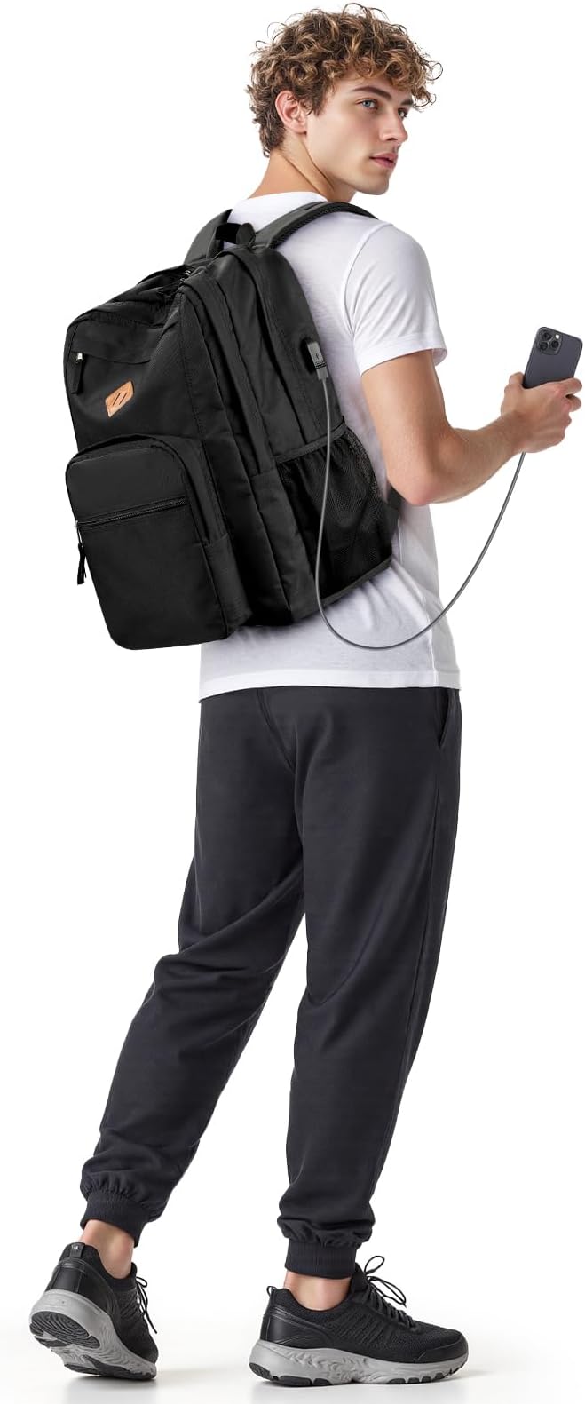 ZORFIN 36L Backpack for College, and Travel: Water Resistant Bookbag