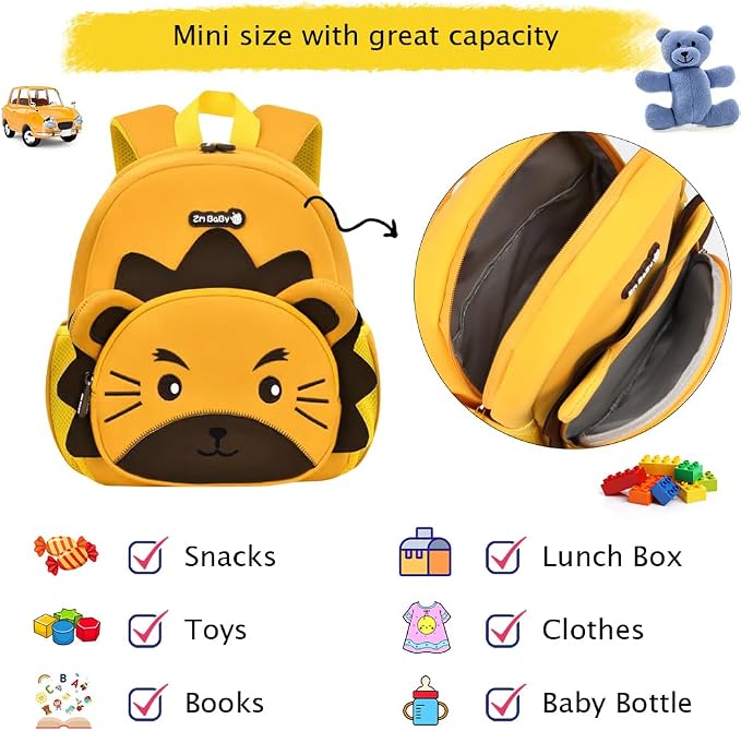 Padgene Toddler Backpacks Kids Preschool Backpack Waterproof Neoprene Animal