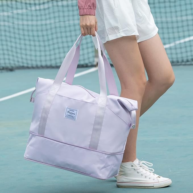 Travel Duffel Bag, Sports Tote Gym Bag, Shoulder Weekender Overnight Bag