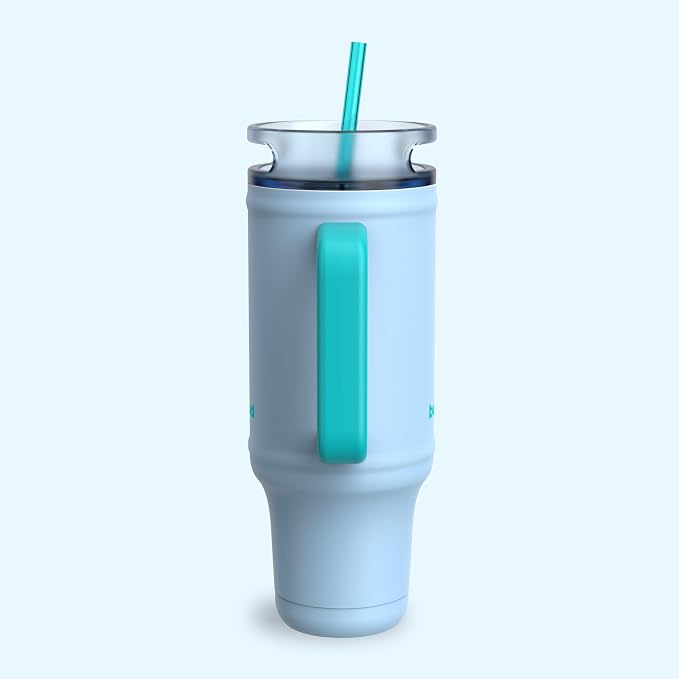 bubba 40 oz Insulated Stainless Steel Tumbler with Handle and Straw - Leakproof, Dishwasher Safe, Cup Holder Tumbler, Lead-Free and BPA-Free, Daydreamin'