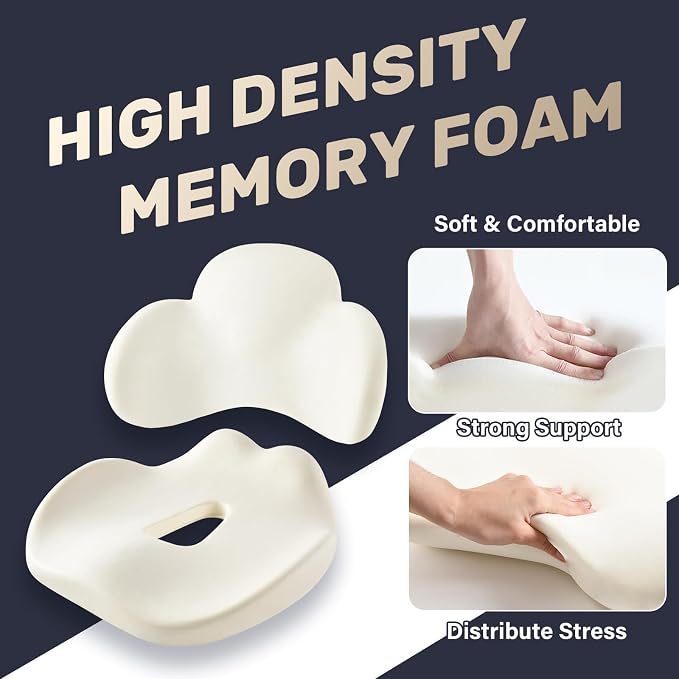 Coverado Seat Cushion and Lumbar Support Pillow