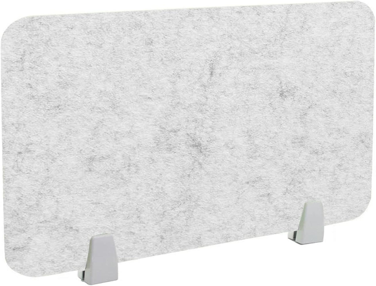 Icegrey Acoustic Desk Divider Privacy Panel Removable Sound Absorbing Desk Partition Board with 2 Clips for Student Call Centers Offices Braries Classrooms Library, Silver Grey, 23.4x11.7"