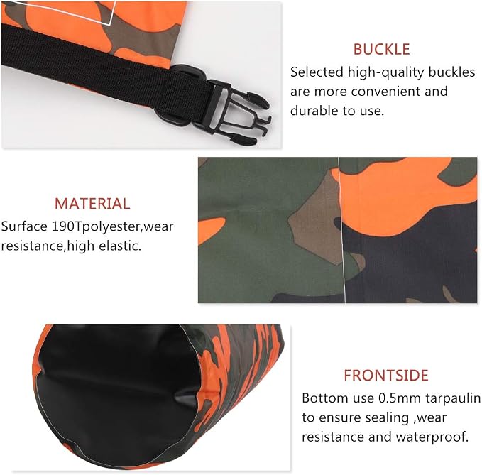 Waterproof Dry Bag 2L/5L/10L/15L/20L/30L, Roll Top Sack Keeps Gear Dry