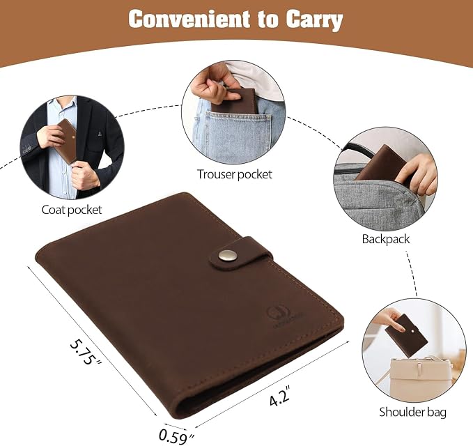 Jack&Chris Genuine Leather Passport Holder