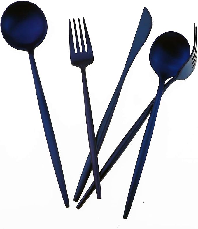 Gugrida 20-Piece 18/10 Stainless Steel Flatware Silverware, Luxury Dinnerware