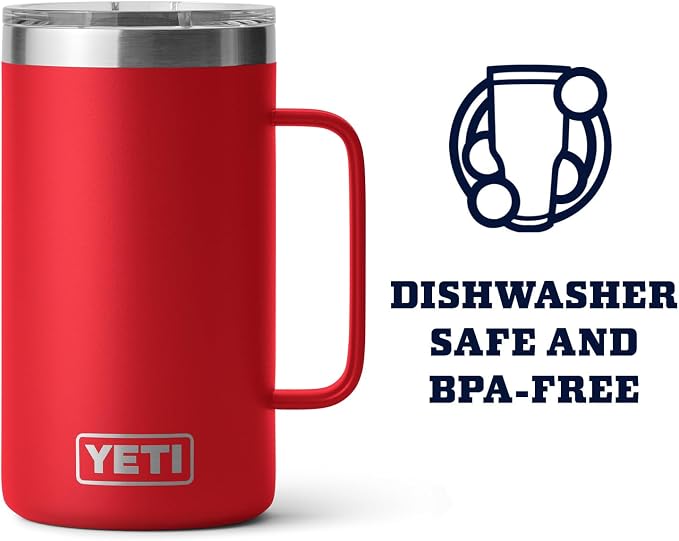 YETI Rambler 24 oz Mug, Vacuum Insulated, Stainless Steel with MagSlider Lid