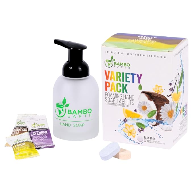 18 Pack Natural Foaming Hand Soap Tablets