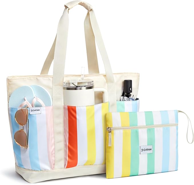 G4Free Beach Bag, Waterproof Beach Tote Pool Bags