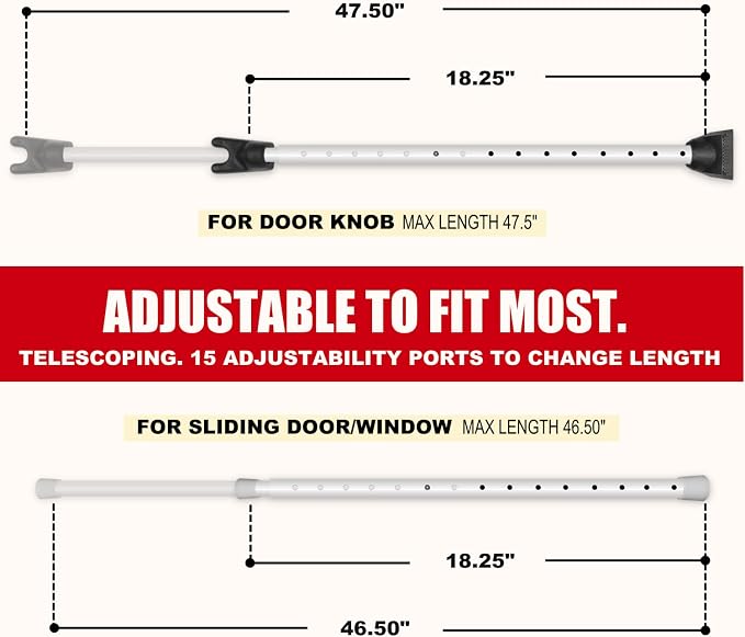 SECURITYMAN 2-in-1 Door Security Bar