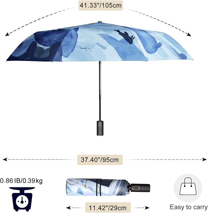 Cuby UV Sun Umbrella Compact Folding Travel Umbrella Auto Open and Close