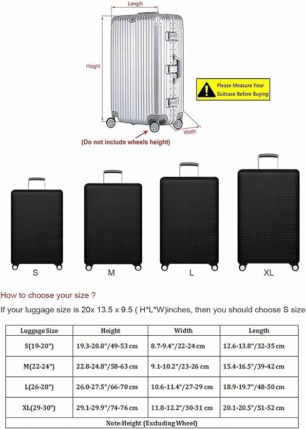 Luggage Cover, Protective Washable Suitcase Cover