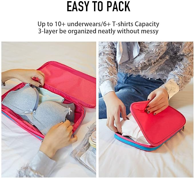 Bee Nesting Waterproof Compression Packing Cubes, Travel Packing organizers