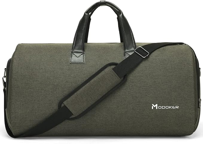 Convertible Garment Bag with Shoulder Strap, Modoker Carry on Garment Duffel Bag