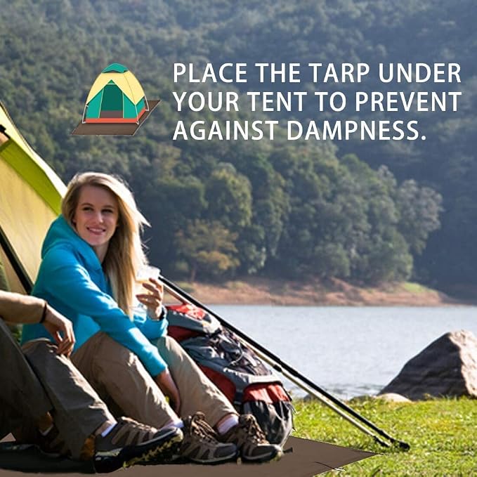 KALINCO Waterproof Camping Tarp Tent Hammock Rain Fly, 10X10FT/10X15FT