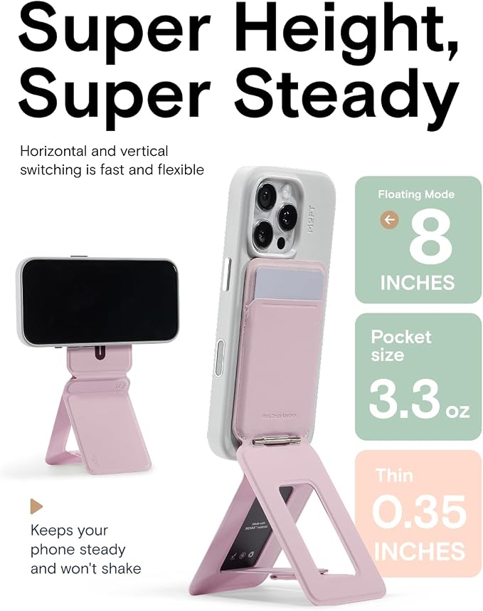 MOFT Phone Tripod Wallet for iPhone, Mulit-Angles, Lightweight & Portable Phone