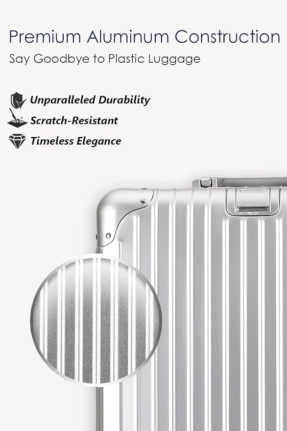 HotWay 24 Inch All Aluminum Checked In Luggage