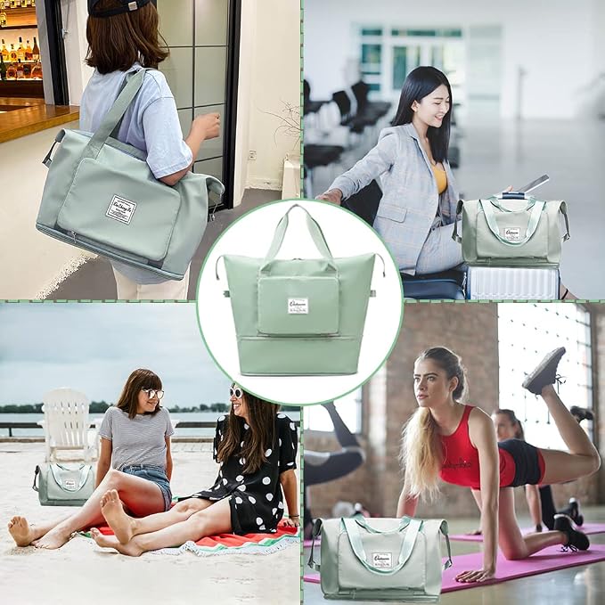 Large Capacity Foldable Travel Bag Expandable Portable Carry on Bag Dry&Wet