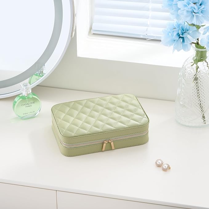 Lolalet Travel Jewelry Case for Women, Travel Jewelry Organizer Box