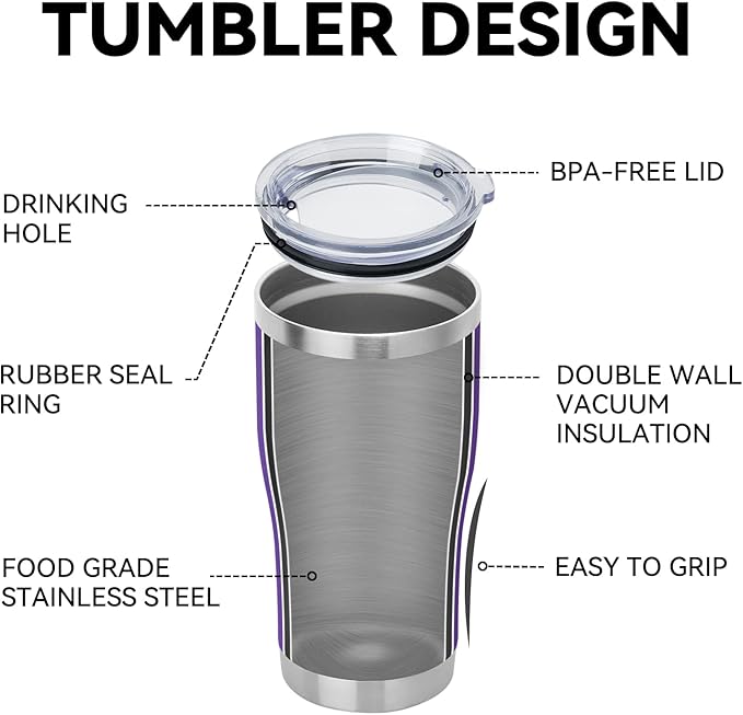 DOMICARE 20oz Tumbler with Lid Stainless Steel Tumblers Bulk, Double Wall