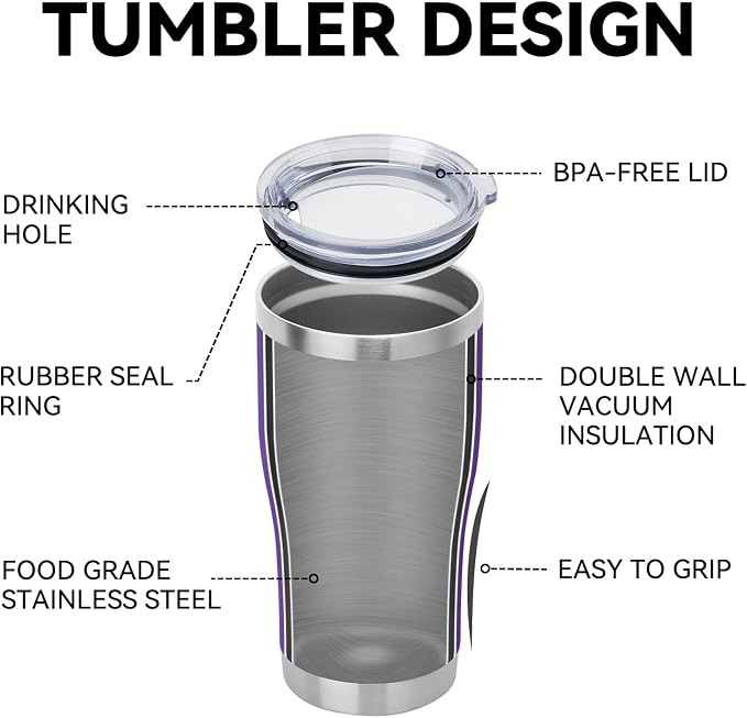 DOMICARE 20oz Tumbler with Lid Stainless Steel Tumblers Bulk, Double Wall