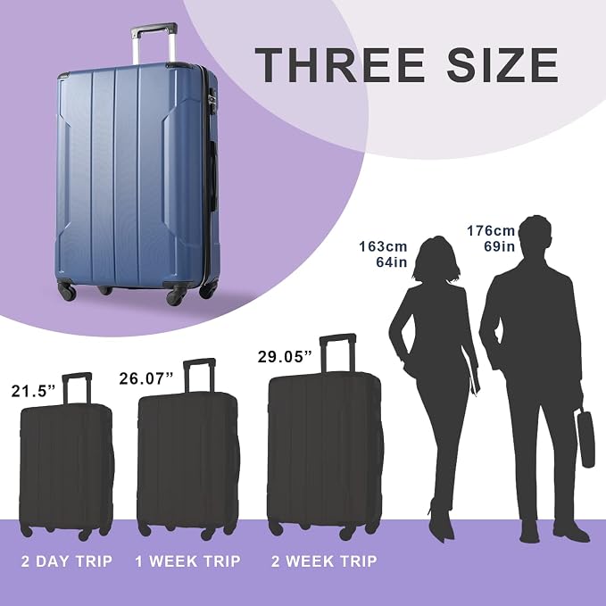 Merax 28 Inch Checked-Large Luggage