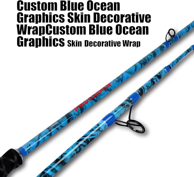 Fiblink 2-Piece Boat Conventional Fishing Rod Portable Spinning/Casting Rod