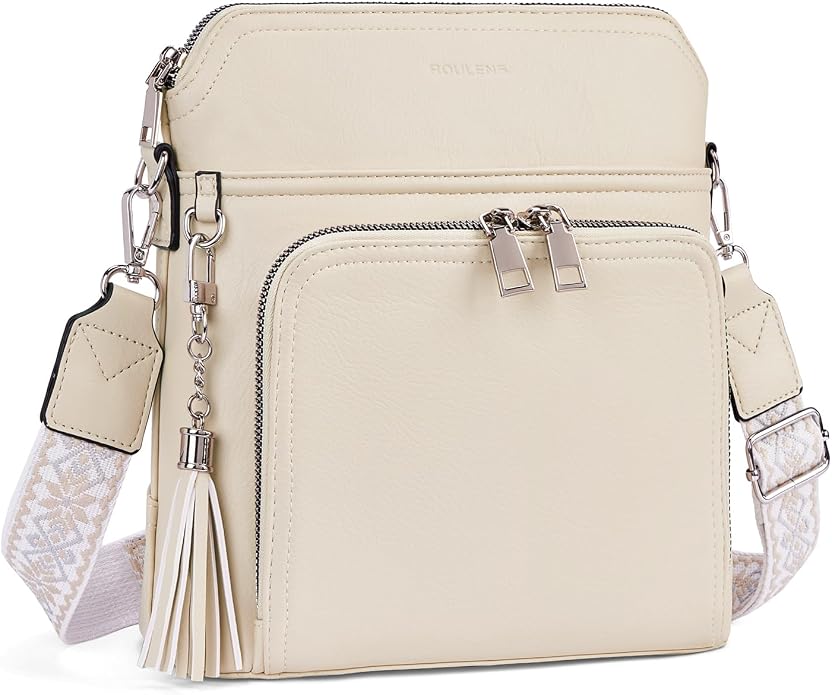 Crossbody Purse for Women, Lightweight Medium Crossbody Bag Soft Leather