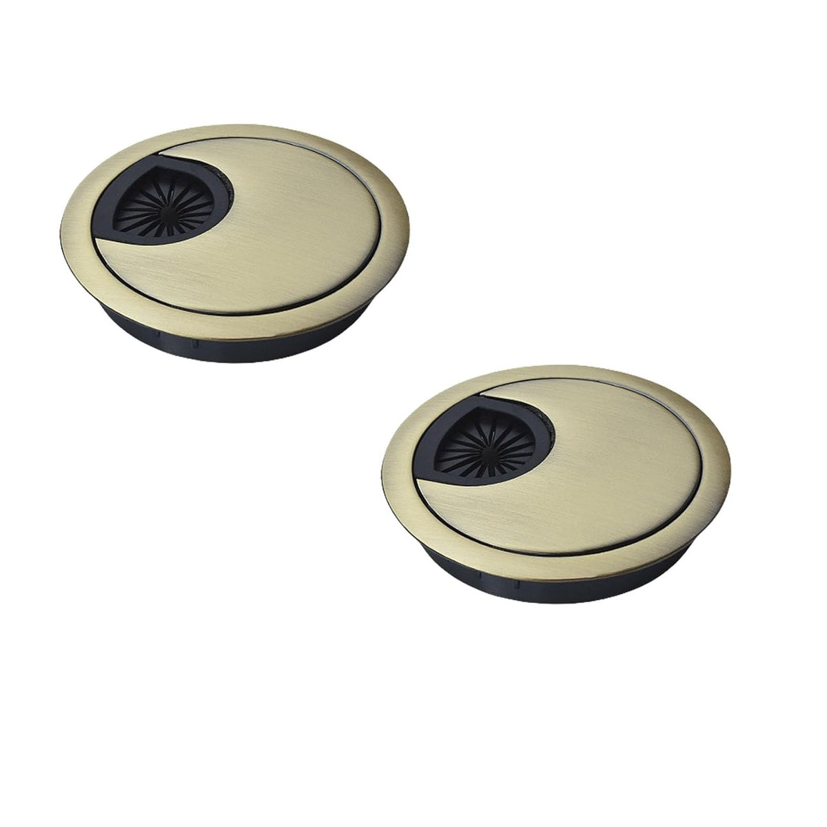 TuTuYa 2PCS Desk Grommet, Bronze Desk Grommet 3-1/6inch(80mm) Desk Cable Grommet Desk Cable Hole Covers, Ideal Solution for Office and Home Table Cable (Bronze,3-1/6inch)