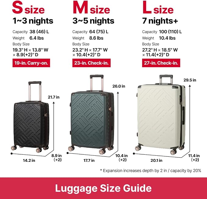LEGEND WALKER DECK Hardside Expandable Luggage, 26 inch, 5514-59-BK
