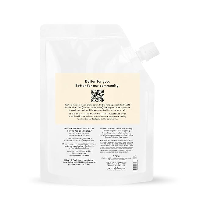 SEEN Shampoo Eco-Refill -Non-Comedogenic & Sulfate-Free Hair Shampoo-