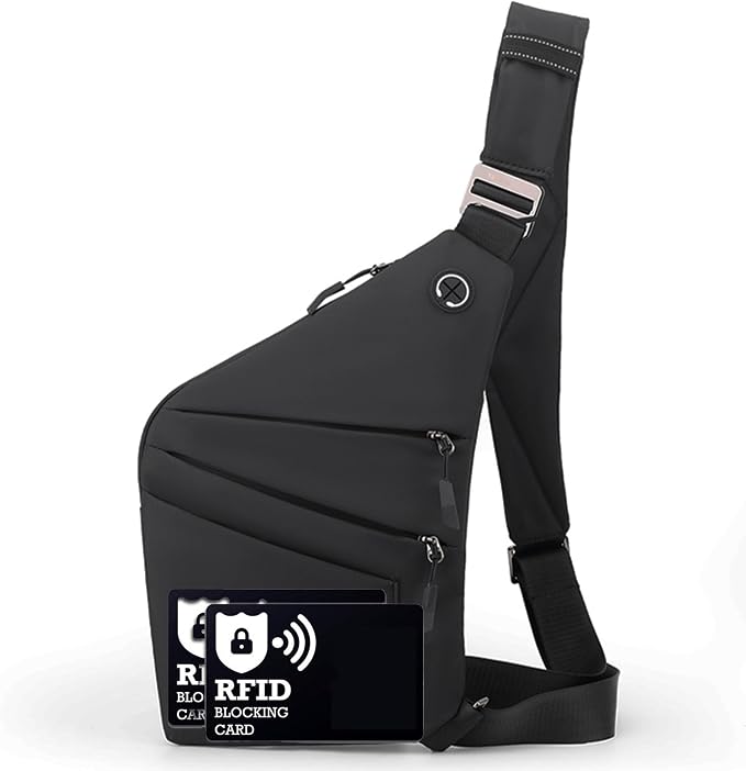 Anti Theft Crossbody Bags for Women Men, Slim Sling Bags