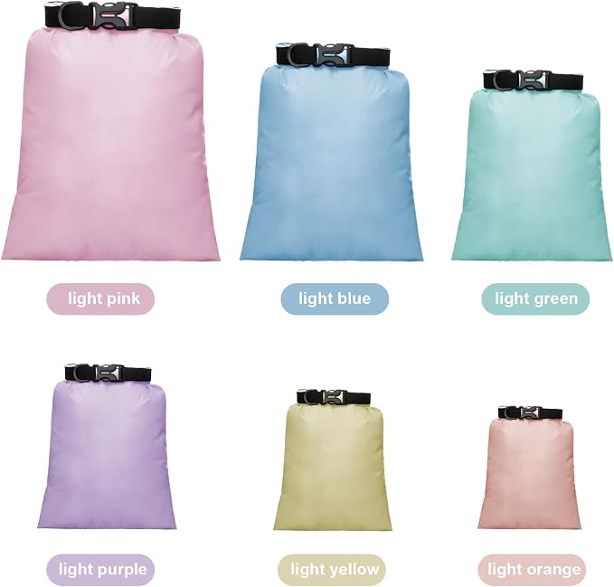 Shappy Waterproof Dry Bag Set 6 Sizes Lightweight Sacks and Long Adjustable