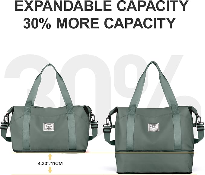 Travel Duffel Bag, Sports Tote Gym Bag, Shoulder Weekender Overnight Bag