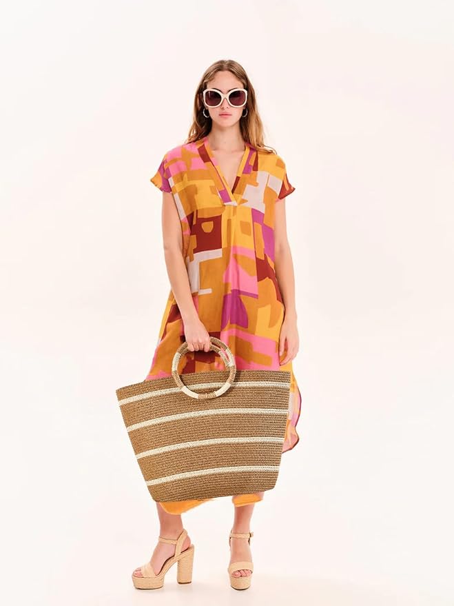Beach Bags for Women Straw Tote Bag Summer Beach Bag Large Woven Straw Tote for