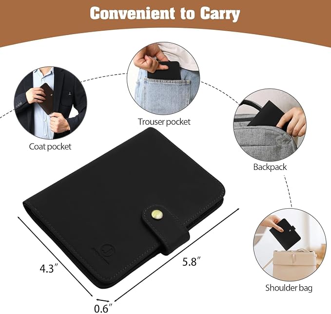 Jack&Chris Genuine Leather Handmade Passport Holder