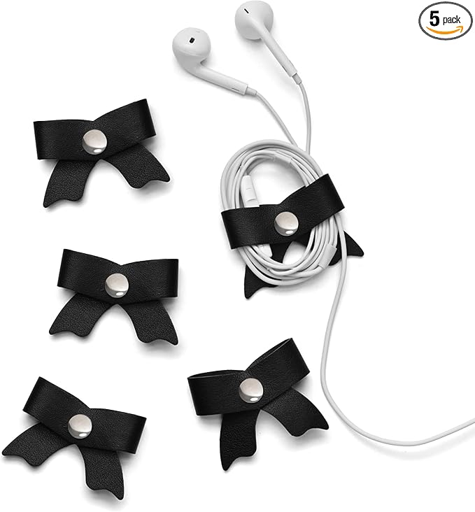 SenseAGE 5 Pack Cord Organizer, Bow Cord Keeper, Cable Organizer USB Holder