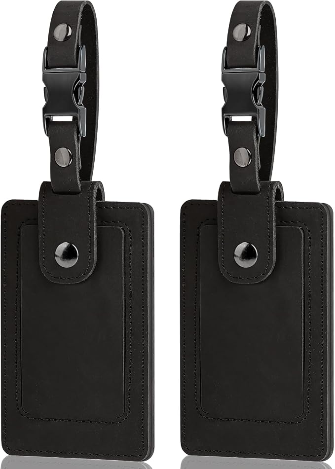 Premium Genuine Leather Luggage Tags