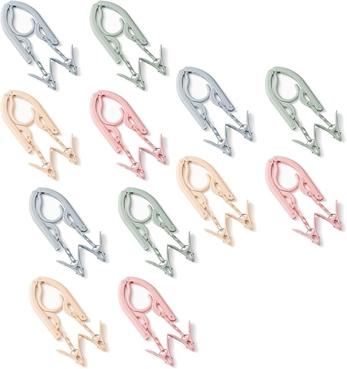 12-Piece Foldable Travel Hangers