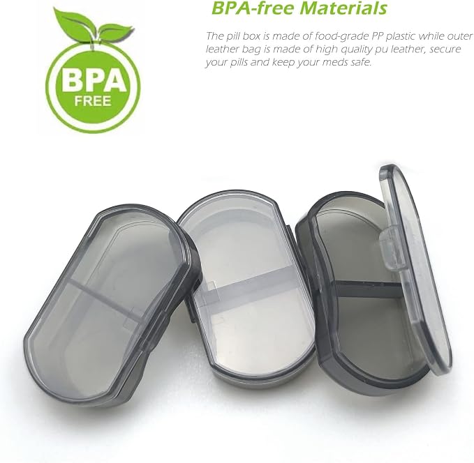 VOFOON Small Pill Organizer, Travel Pill Box