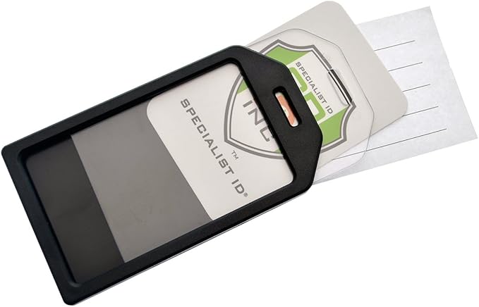 5 Pack - Premium Rigid Airline Luggage Tag Holders - Heavy Duty Hard Plastic