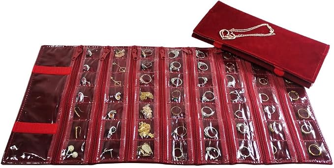 Travel Jewelry Roll Bag Portable Organizer Pouch