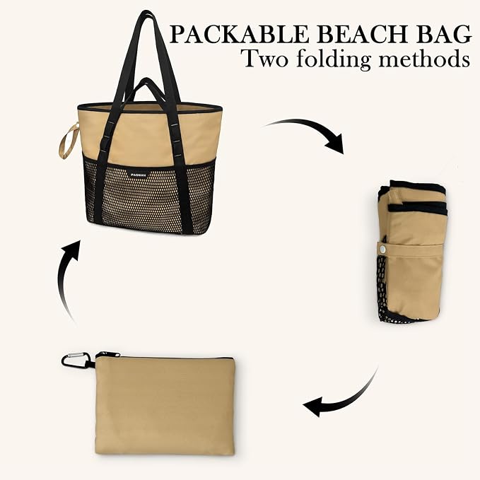 Beach Bag with Zipper
