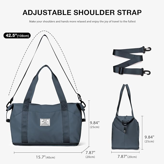 Travel Duffel Bag, Sports Tote Gym Bag, Shoulder Weekender Overnight Bag